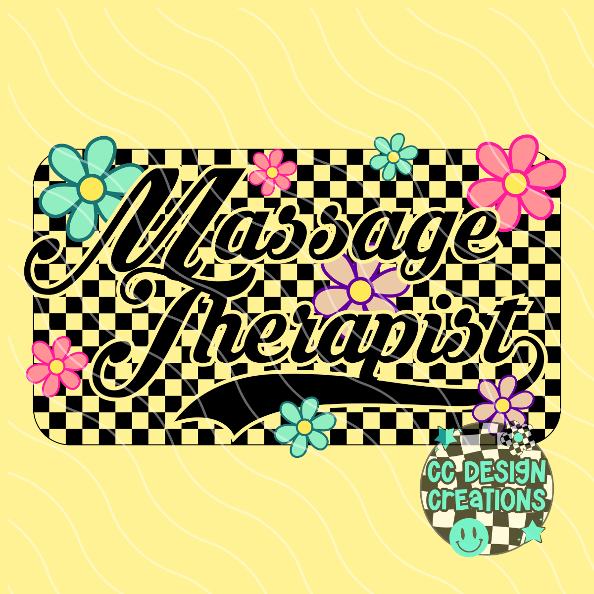 Massage Therapist Retro Spring PNG Digital Download