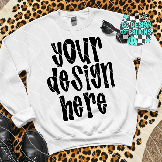 White Sweatshirt Mock Leopard Alt Sunglasses