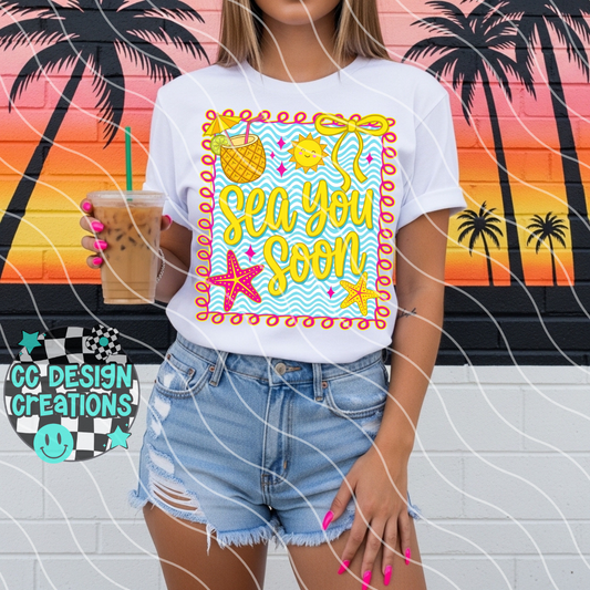 Sea You Soon PNG Digital Download