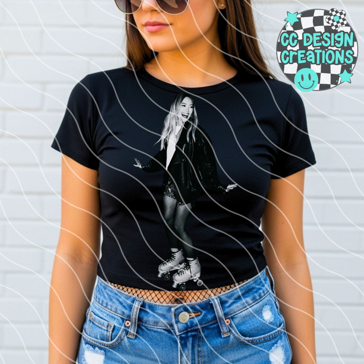 Hilary Duff Halftone PNG Digital Download