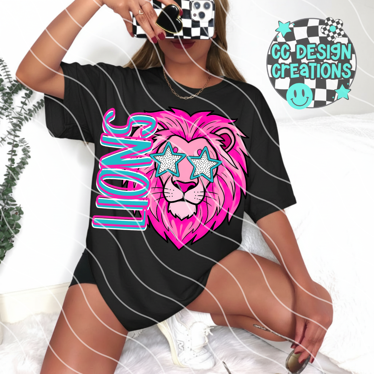 Lions Preppy Mascot PNG Digital Download