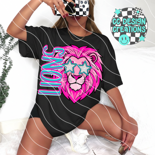 Lions Preppy Mascot PNG Digital Download