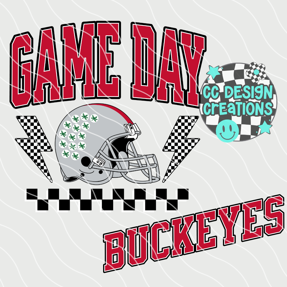 Buckeyes Game Day Retro Football PNG Digital Download