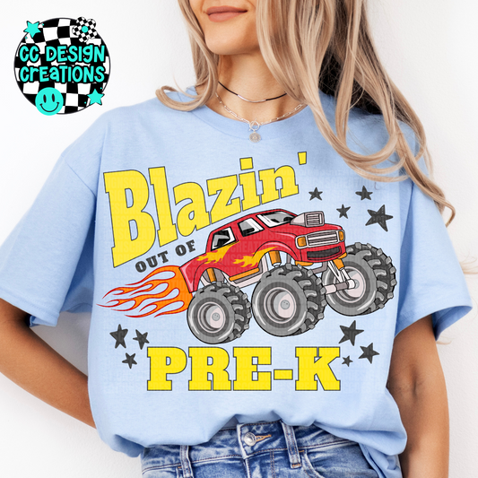 Blazin Out of PreK PNG Digital Download