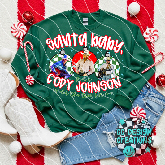 Santa Baby Cody PNG Digital Download