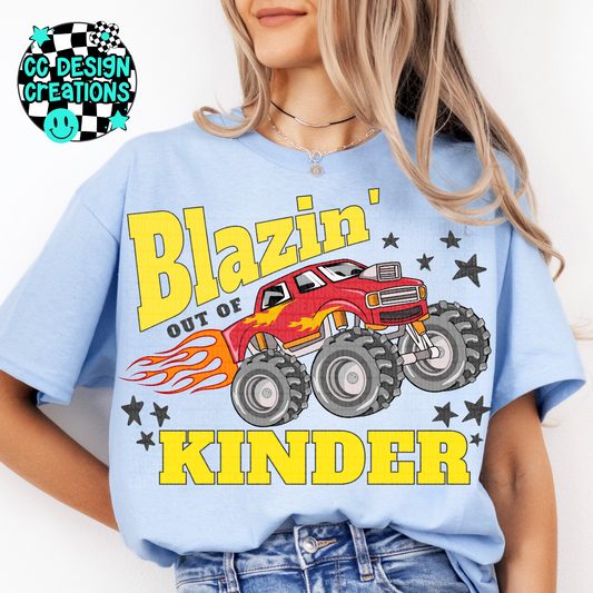 Blazin Out of Kinder PNG Digital Download