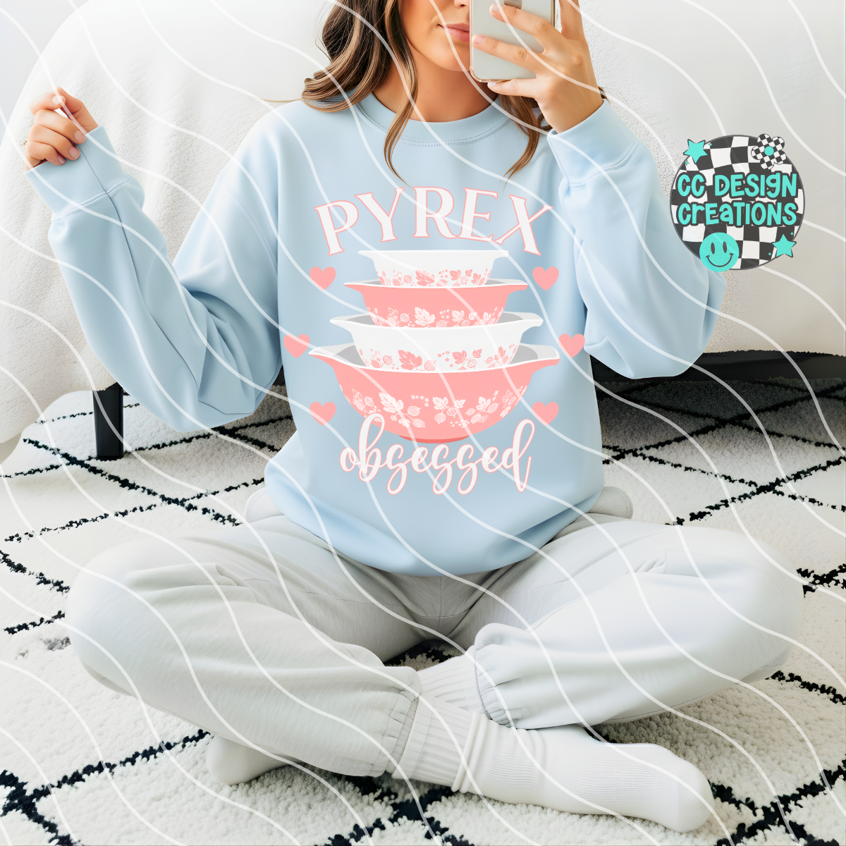 Pyrex Pink PNG Digital Download