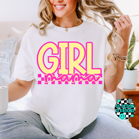Retro Girl Mama Pink PNG Digital Download