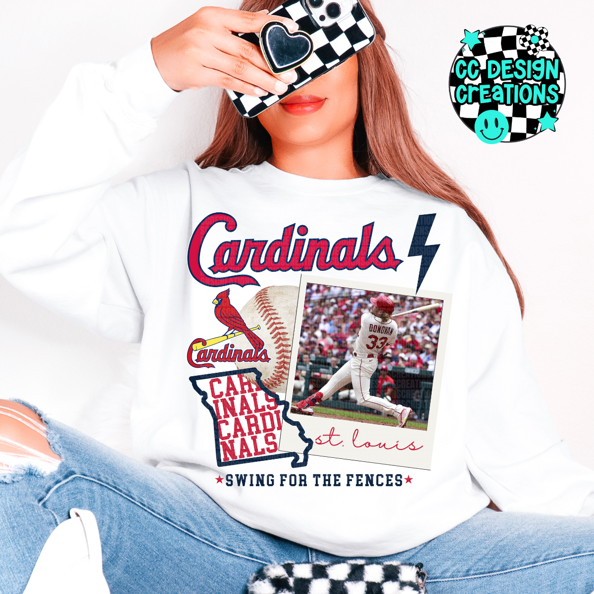 Cardinals Baseball Collage PNG Digital Download