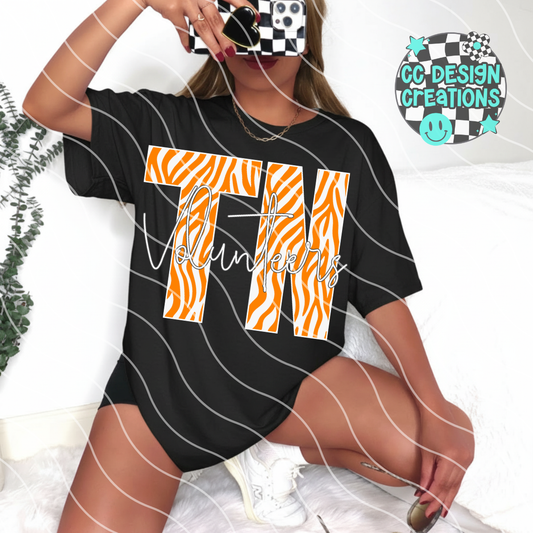 Vols Football Zebra PNG Digital Download