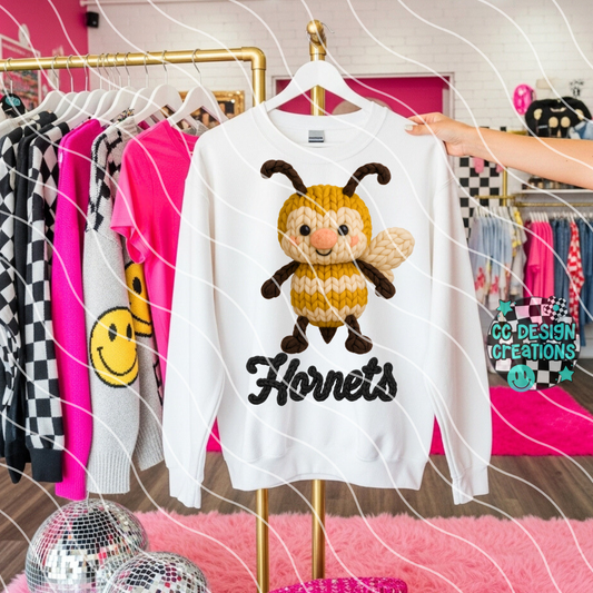 FAUX YARN Hornets Mascot PNG Digital Download