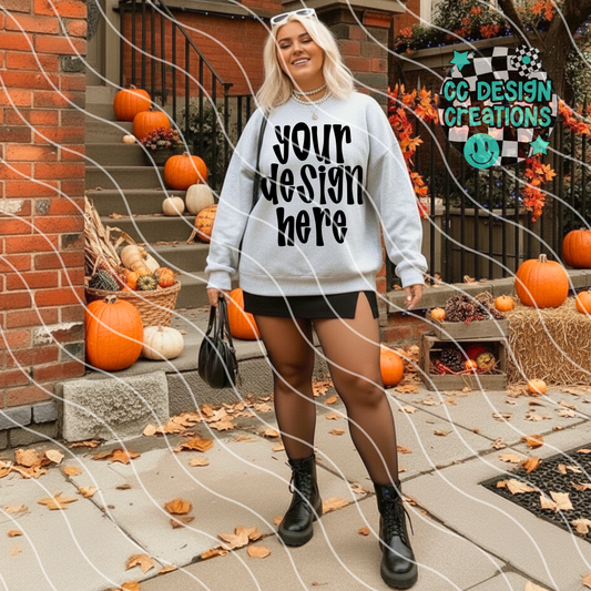 Ash Gray Sweatshirt Mock Fall