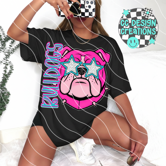 Bulldogs Preppy Mascot PNG Digital Download
