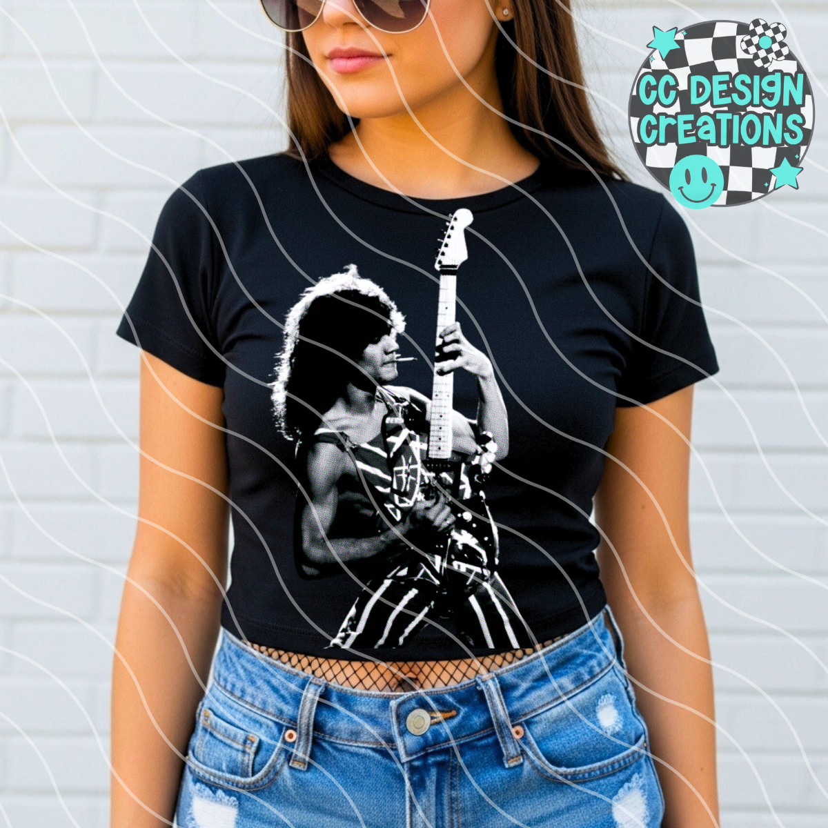 Van Halen Halftone PNG Digital Download