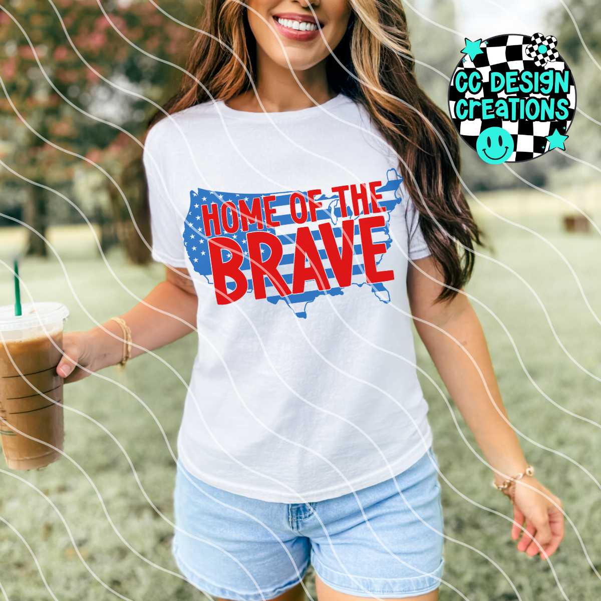 Home of The Brave 4th of July PNG Digital Download