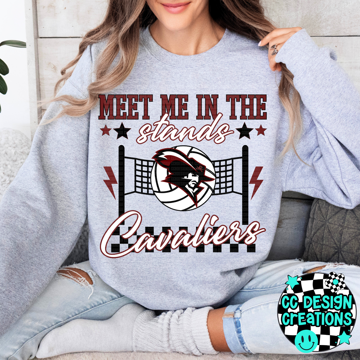 CUSTOM Meet Me In The Stands Volleyball School Spirit PNG Digital Download