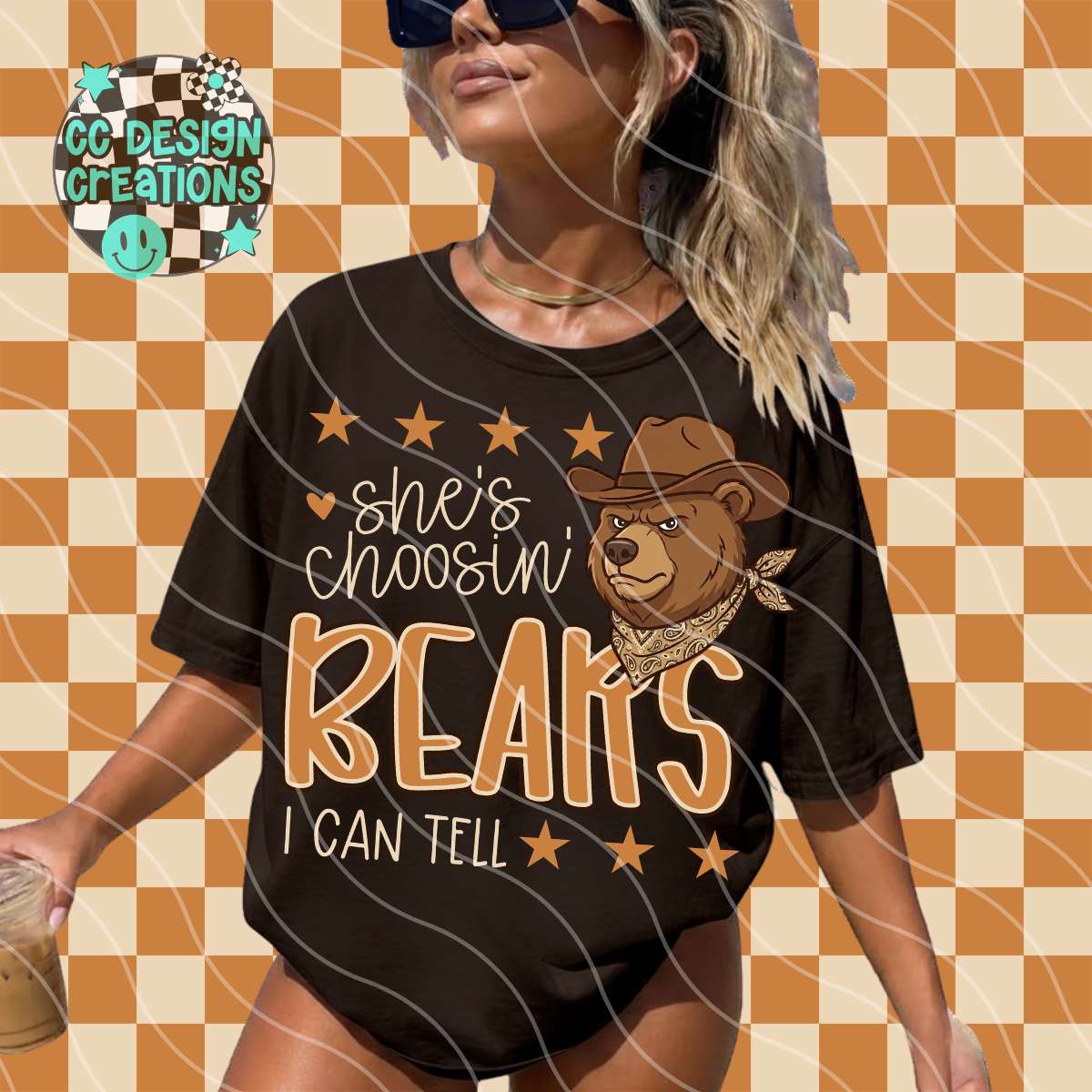 SHE'S CHOOSIN BEARS MASCOT PNG DIGITAL DOWNLOAD