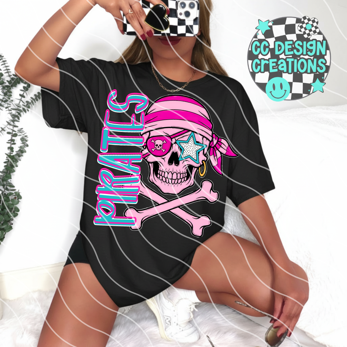Pirates Preppy Mascot PNG Digital Download