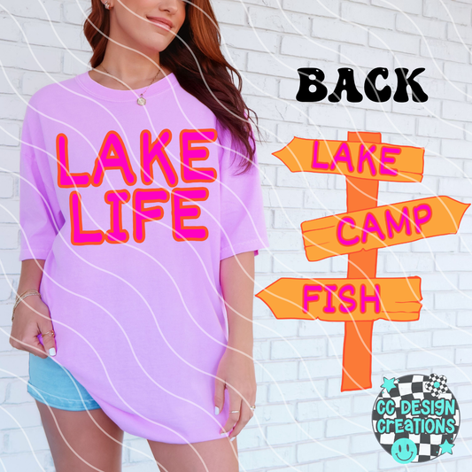 Lake Life Orange PNG Digital Download