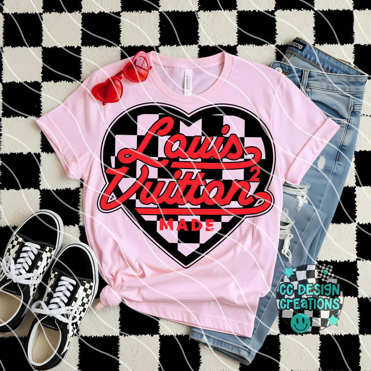 Red Black Louis PNG Digital Download