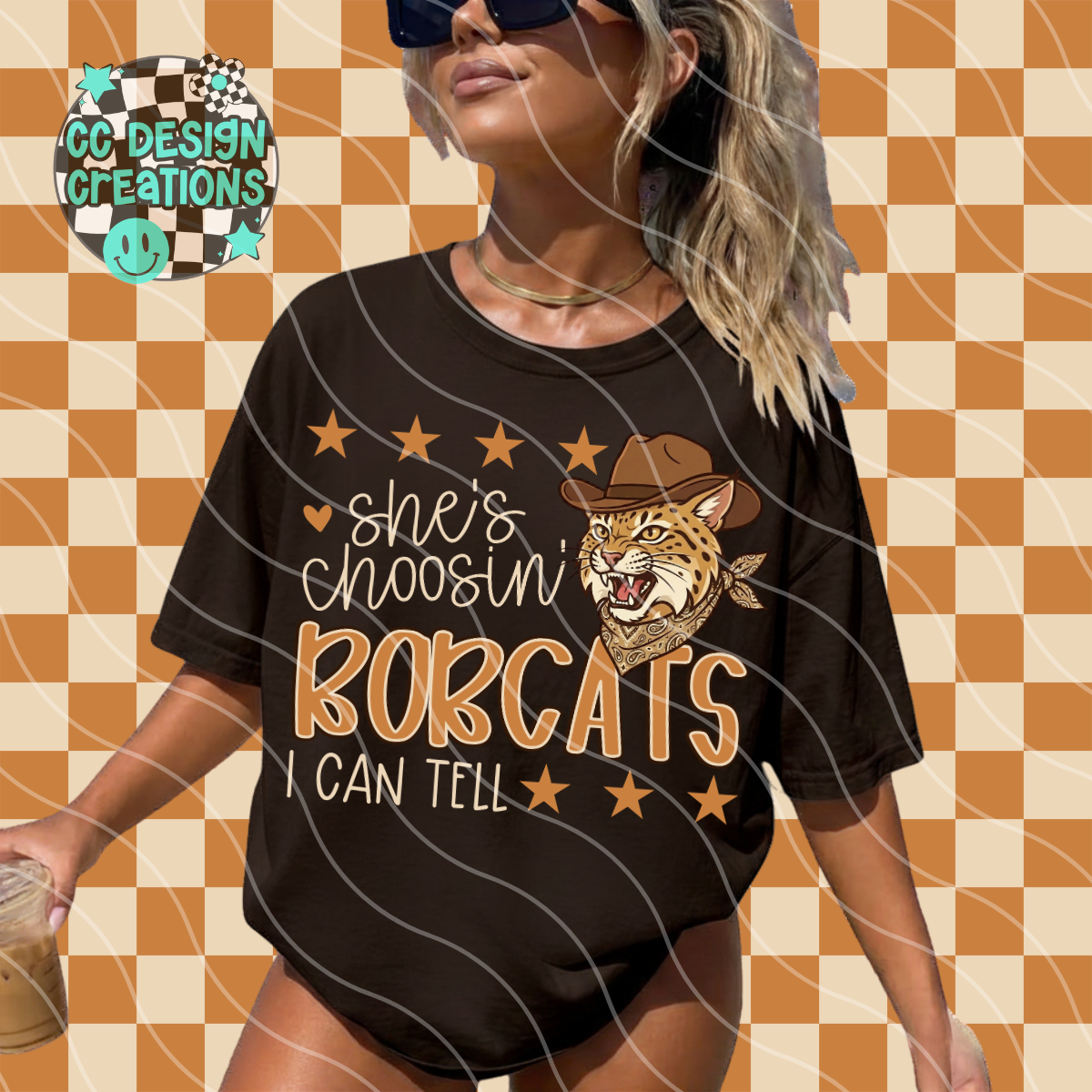 SHE'S CHOOSIN BOBCATS MASCOT PNG DIGITAL DOWNLOAD