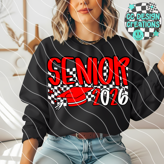 Senior 2026 Red PNG Digital Download