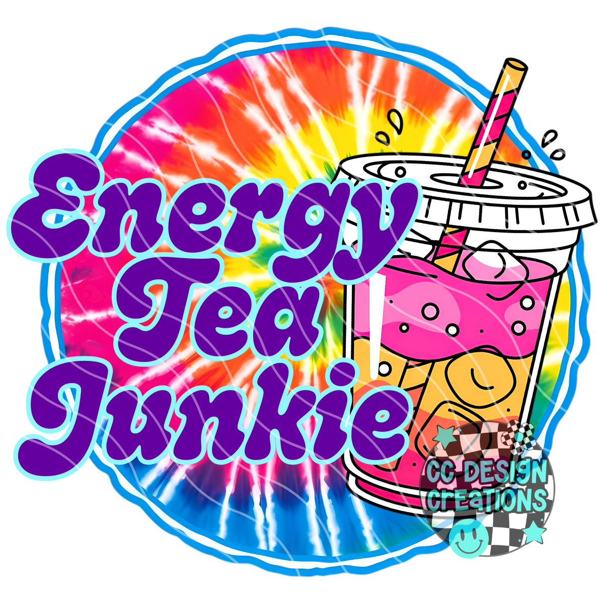 Energy Tea Junkie PNG Digital Download