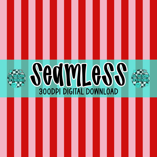 Pink and Red Stripe SEAMLESS PNG Digital Download