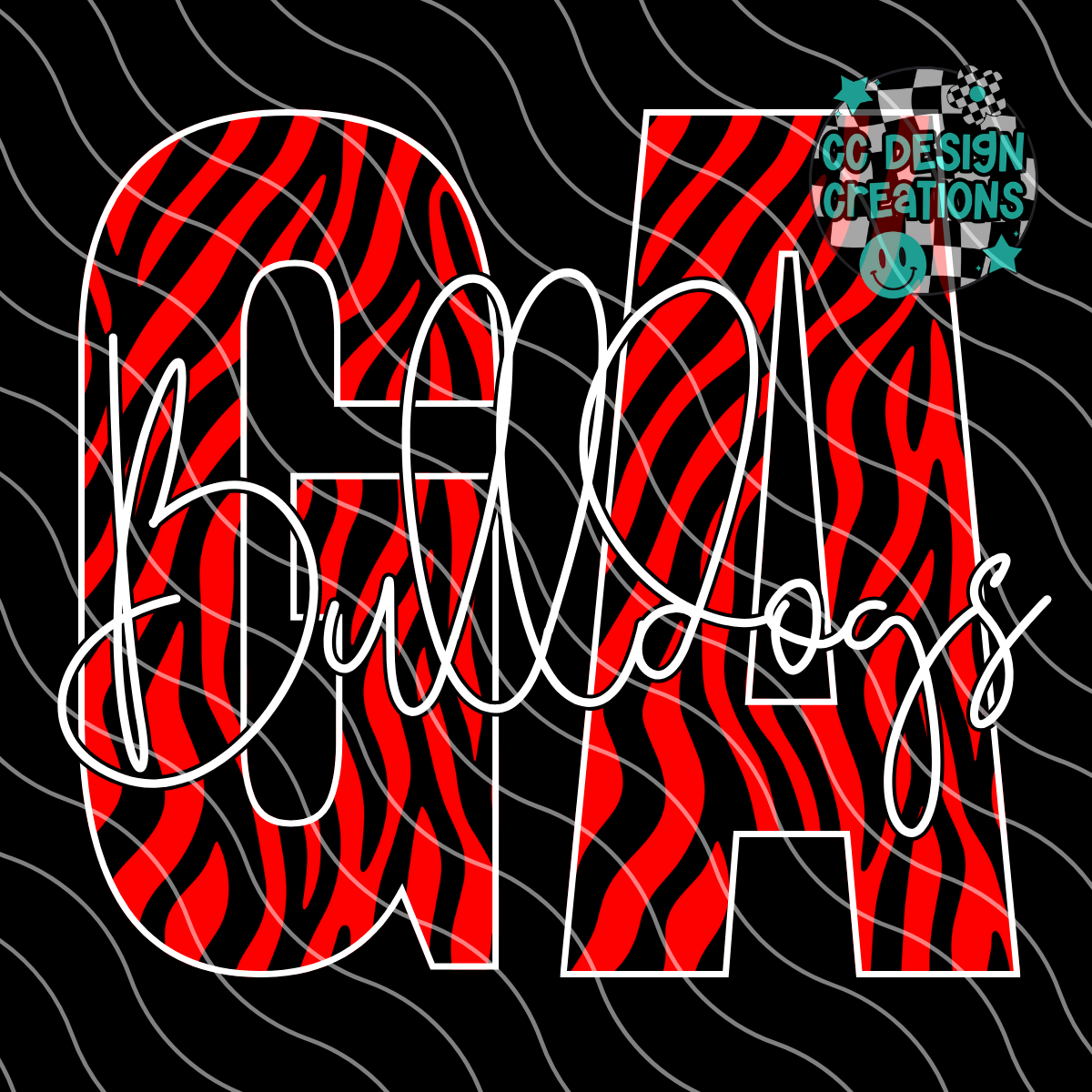 Bulldogs Football Zebra PNG Digital Download