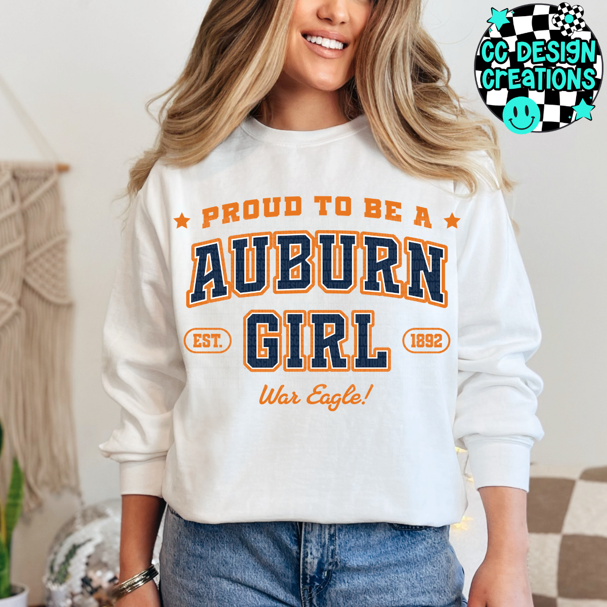 Proud To Be A Auburn Girl PNG Digital Download