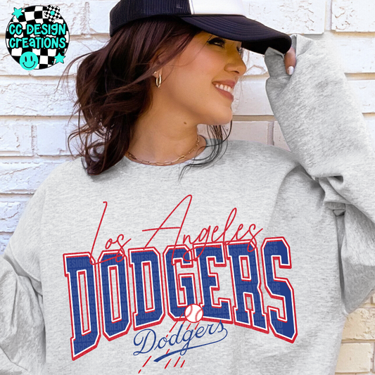 Dodgers Retro Logo PNG Digital Download