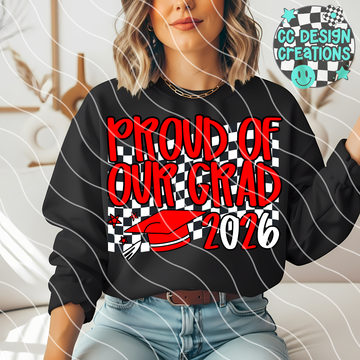 Proud of Our Grad 2026 Red PNG Digital Download