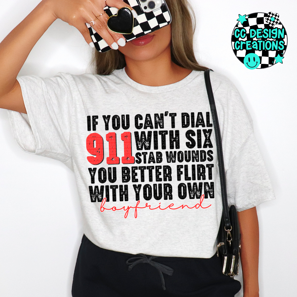 If You Can't Dial 911 Husband/Boyfriend PNG Digital Download (2 files)