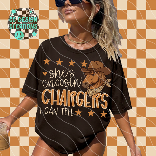SHE'S CHOOSIN CHARGERS MASCOT PNG DIGITAL DOWNLOAD
