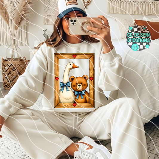 Goose and Bear PNG Digital Download