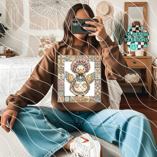 Patchwork Duck PNG Digital Download