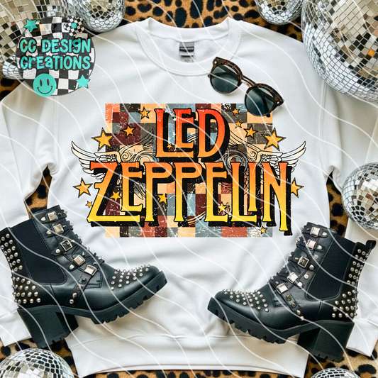 Led Zep Patchwork PNG Digital Download