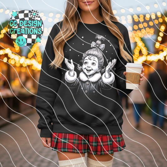 Cindy Lou Sketch PNG Digital Download (Dark Clothing Only)