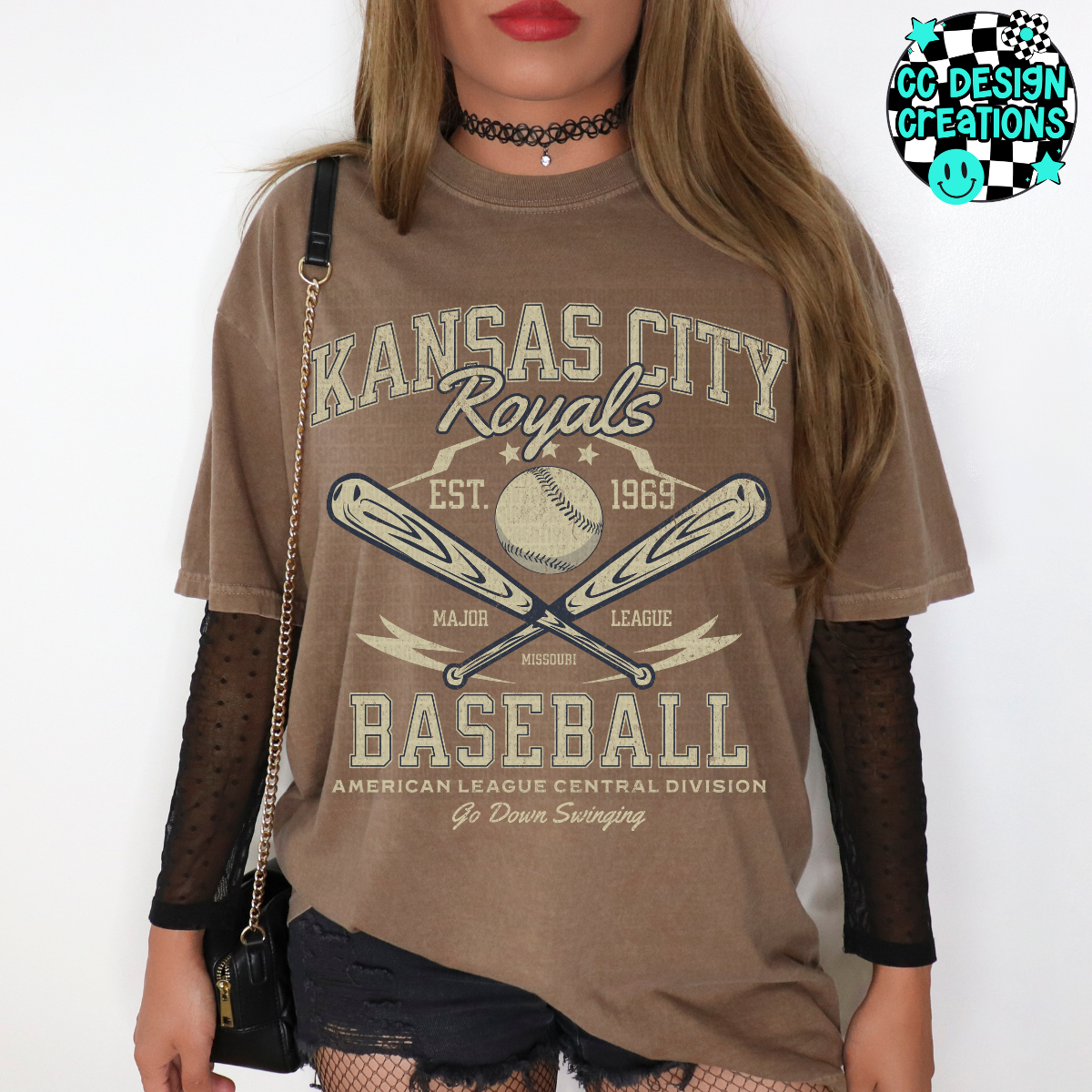 Royals Retro Baseball PNG Digital Download