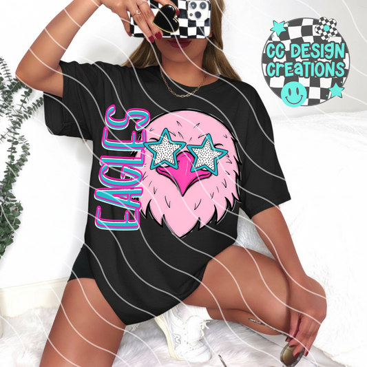 Eagles Preppy Mascot PNG Digital Download