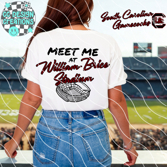Meet Me At William Brice Stadium Gamecocks PNG Digital Download