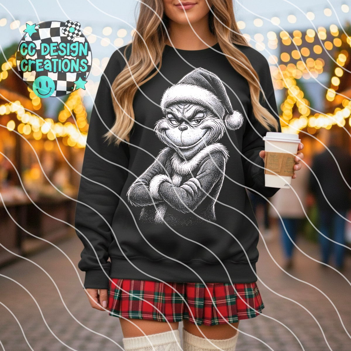 Mean One Sketch PNG Digital Download (Dark Clothing Only)