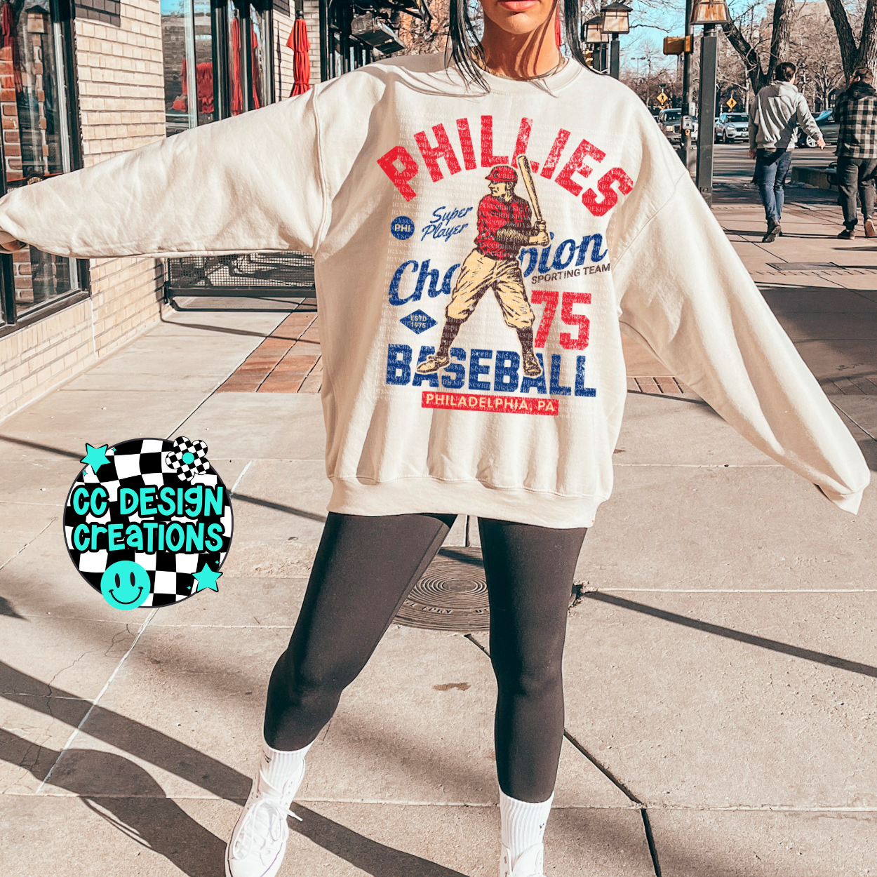 Vintage Baseball Phillies PNG Digital Download