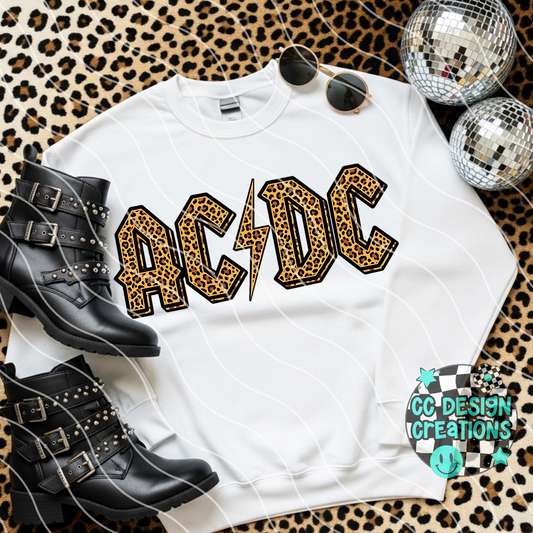 AC DC Leopard PNG Digital Download