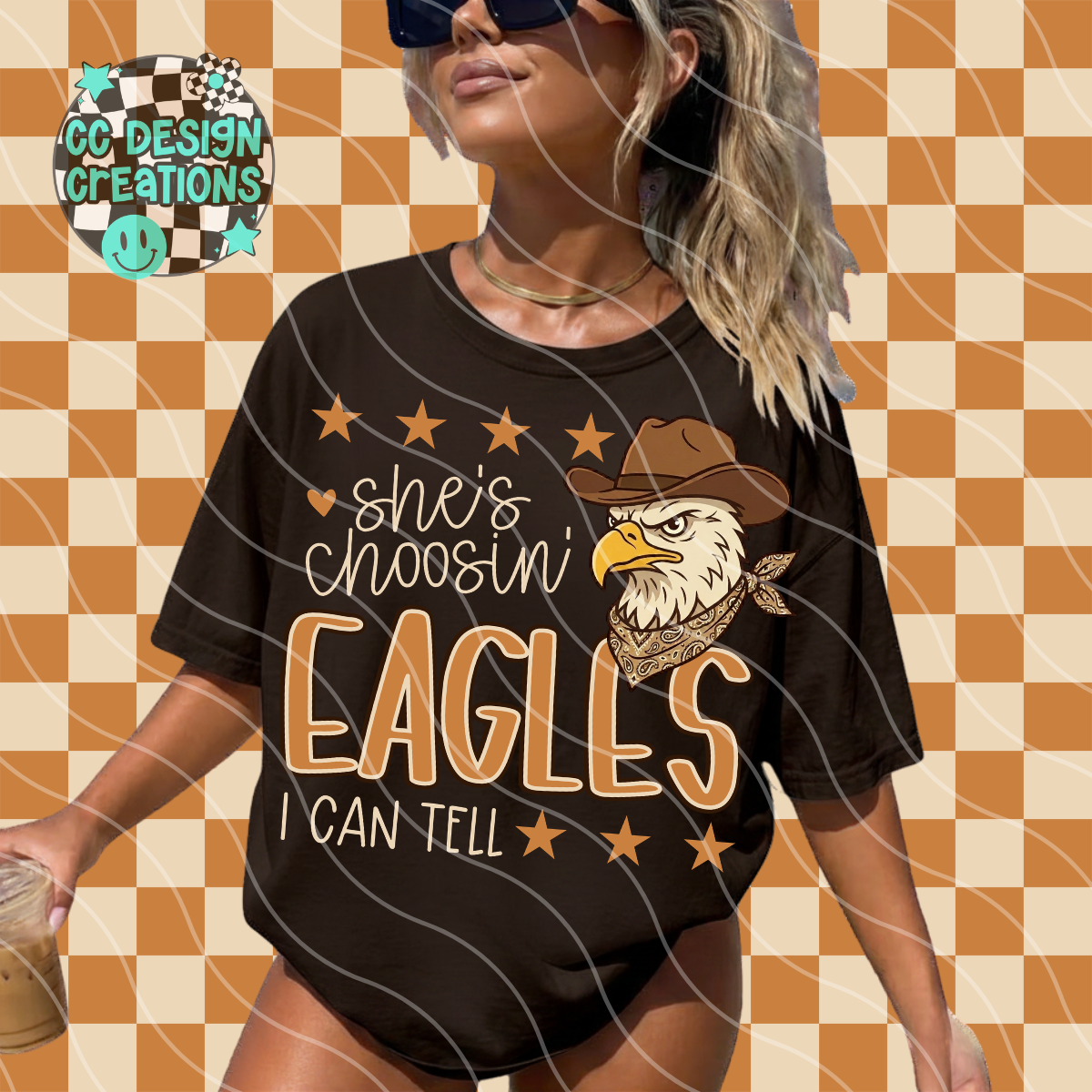 SHE'S CHOOSIN EAGLES MASCOT PNG DIGITAL DOWNLOAD