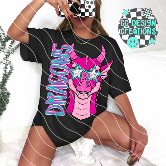 Dragons Preppy Mascot PNG Digital Download