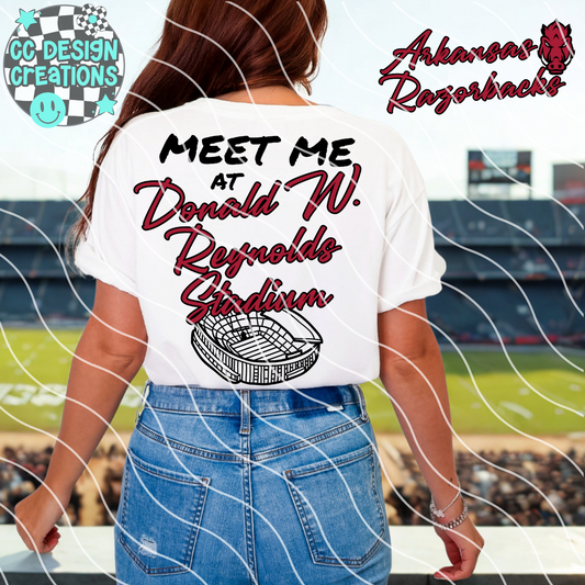 Meet Me At Donald Reynolds Stadium Arkansas PNG Digital Download