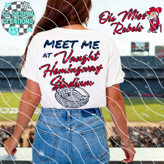 Meet Me At Vaught Hemingway Stadium Rebels PNG Digital Download