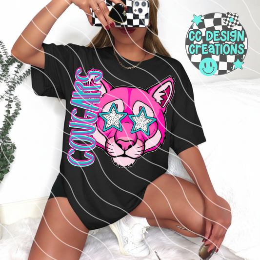 Cougars Preppy Mascot PNG Digital Download