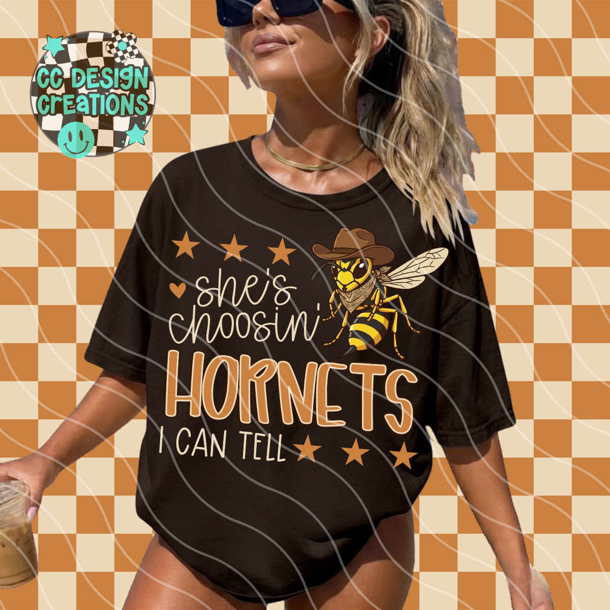 SHE'S CHOOSIN HORNETS MASCOT PNG DIGITAL DOWNLOAD